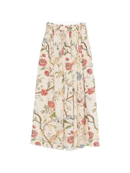 Pantaloni Into The East cu model floral cu imagine