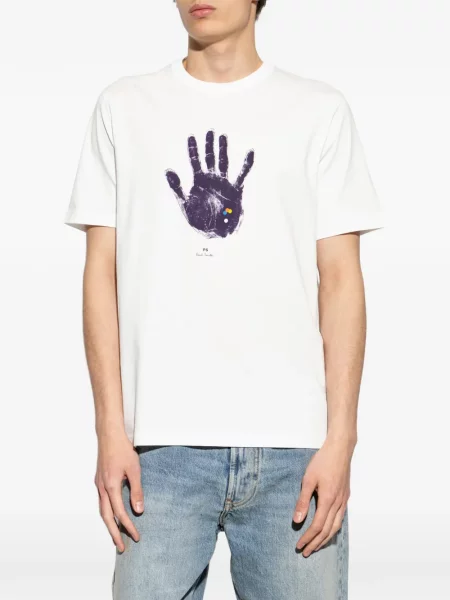 Tricou Ps Paul Smith cu imagine alb
