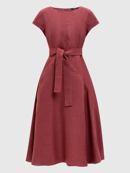 Сукня SORDIO з льону Max Mara Weekend бордова