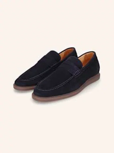 Henry Stevens Loafersy Elia blau niebieskie