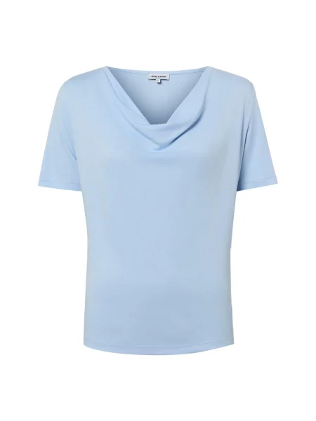 T-shirt z lejącym dekoltem More & More niebieska