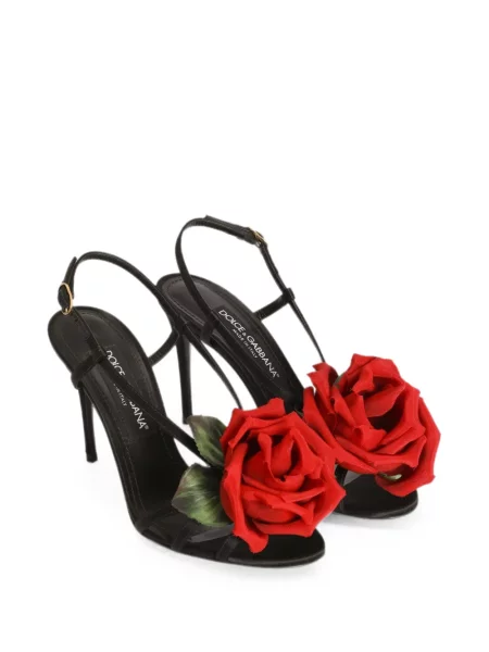 Sandale Dolce & Gabbana din satin negru