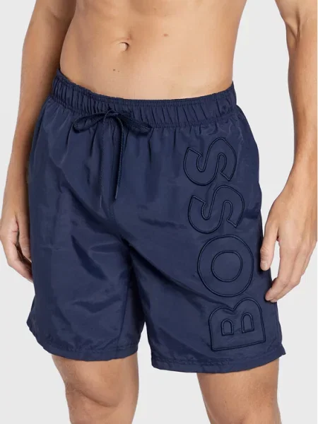 Boss Plavecké šortky Whale Tmavomodrá modré