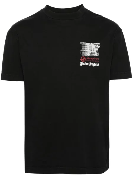 Tricou Palm Angels cu imagine negru