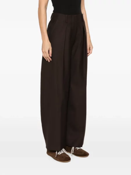 Pantaloni Maje evazate maro