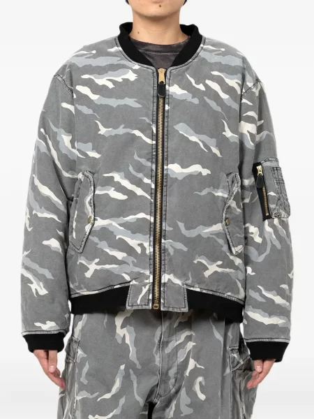 Geacă Kamiya cu model camuflaj alb