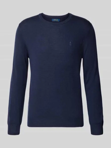 Sweter Polo Ralph Lauren wełniany niebieski