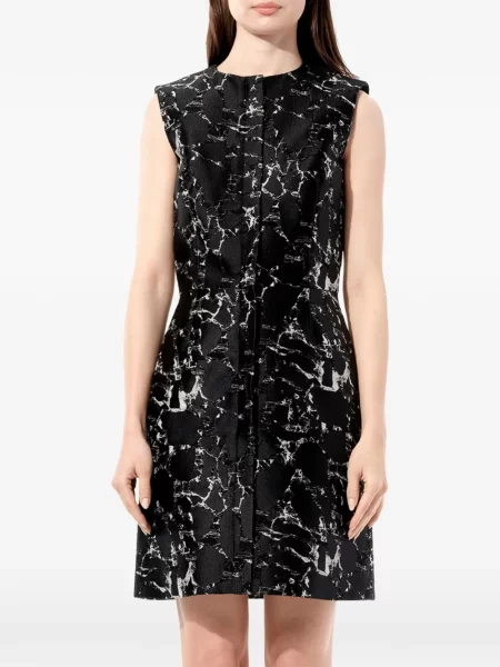 Rochie Balenciaga fără mâneci cu imagine negru