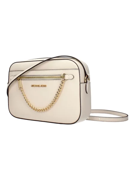 Torebka crossbody Michael Kors skórzana beżowa