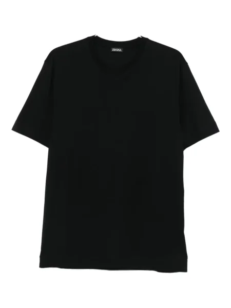 Tricou Zegna cu decolteu rotund scurt negru