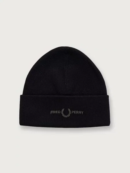 Fred Perry σκούφος beanie με μαύρο