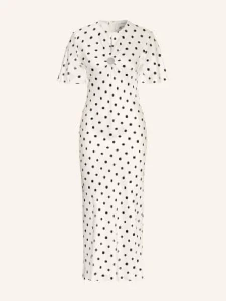 Claudie Pierlot Satyna Sukienka weiss biała