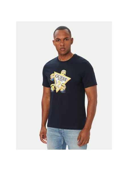 Guess Jeans T-Shirt Classic Fit μπλε