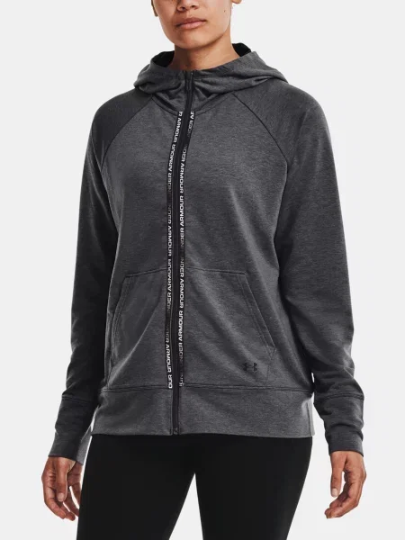 Hanorac cu glugă Under Armour din material terry gri