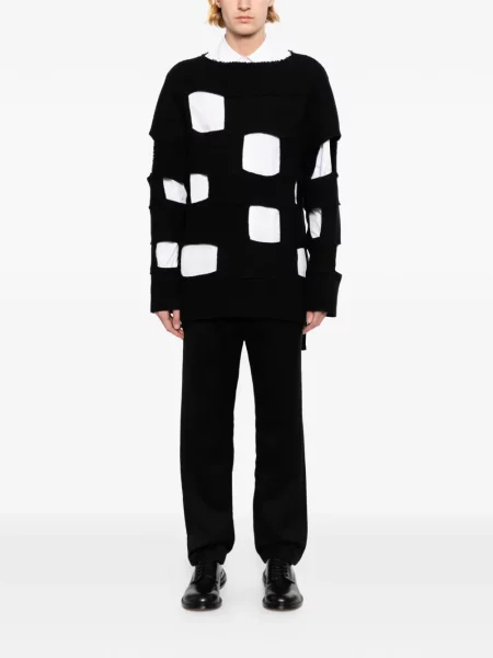 Ажурен пуловер Comme Des Garçons Homme Plus черно