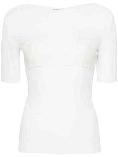 Tricou Nensi Dojaka din jerseu alb