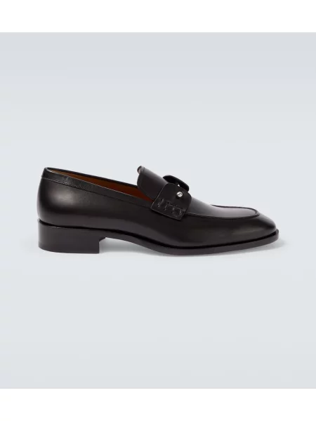 Pantofi loafer Christian Louboutin din piele negru