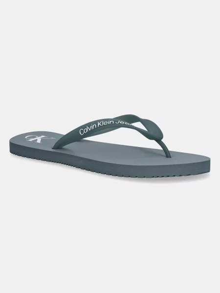 Джапанки Calvin Klein Jeans BEACH SANDAL TRANSPARENT TPU мъжки тюркоазено