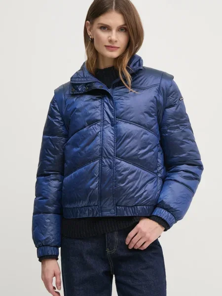 Яке Pepe Jeans FLORA зимен модел синьо