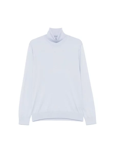 Sweter z golfem Zegna z kaszmiru do golfa niebieski