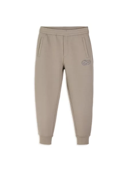 Haftowane joggery Emporio Armani beżowe