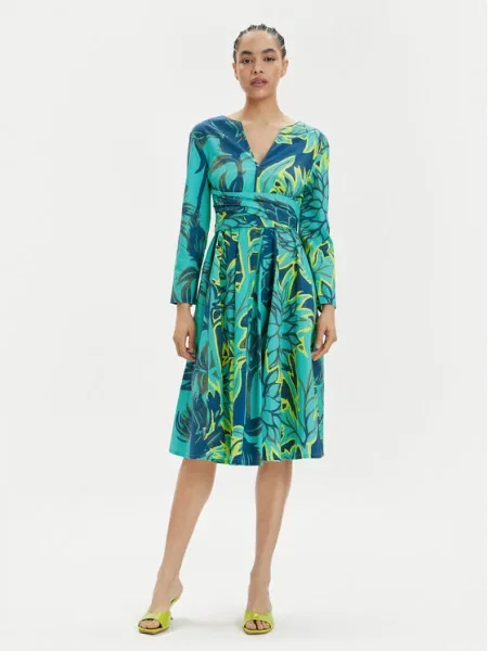 MAX&Co. rochie din mini evazați turcoaz