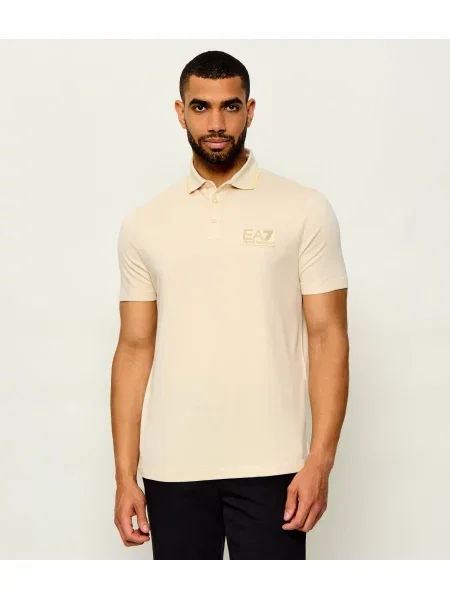 Tricou polo Ea7 bej