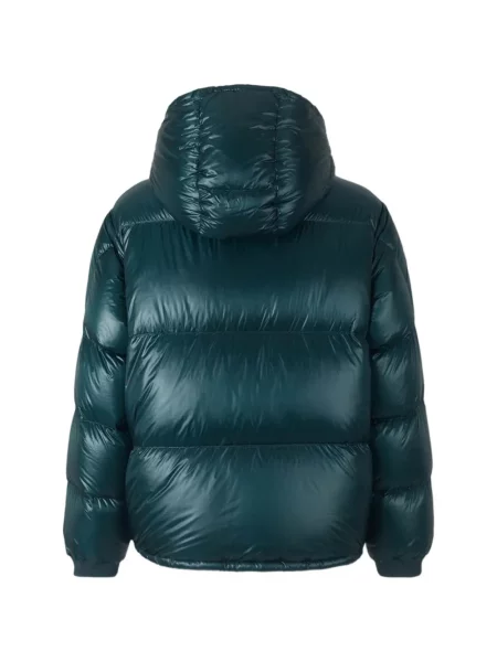 Scurt geacă cu puf Moncler cu glugă verde