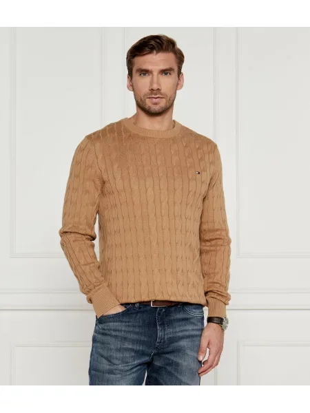 TOMMY HILFIGER Pulover Classic maro mokka bej