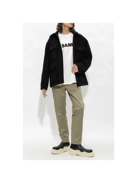 Koszulka Jil Sander z logo biała