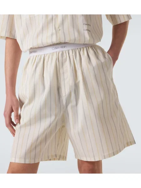 Pruhované šortky Calvin Klein Collection biela