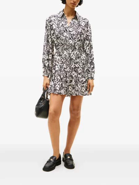 Rochie mini Tommy Hilfiger cu model floral cu imagine alb