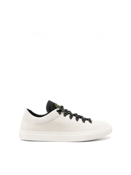 Sneakersy Stone Island skórzane z kamieniami beżowe