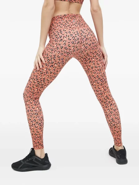 Leggings Billabong cu imagine cu model leopard portocaliu