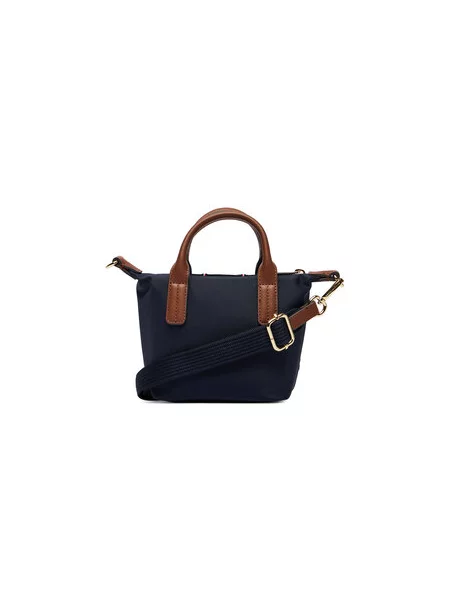TOMMY HILFIGER Ročna torbica POPETTE marine / rjava / zlata modra