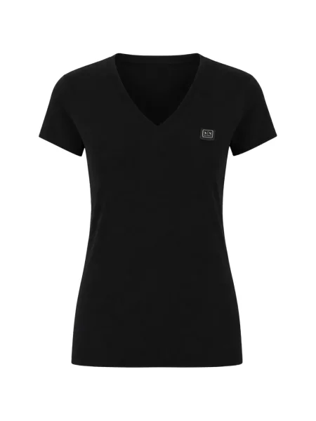 Tricou Armani Exchange cu decolteu în V cu autograf