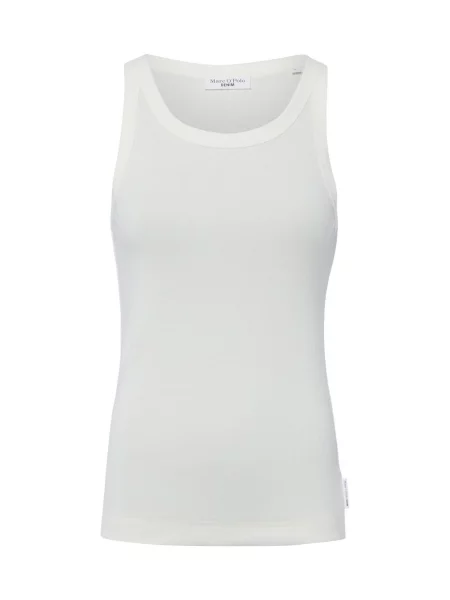 Top Marc O'polo Denim z dekoltem w łódkę biały