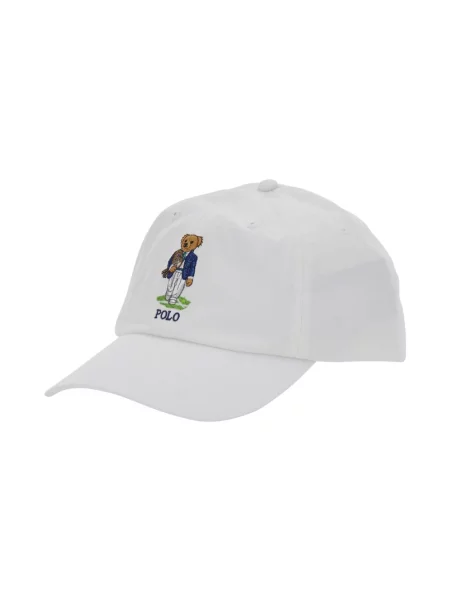 Polo Ralph Lauren Akcesoria Mężczyzna ONE SIZE Czapka z daszkiem Baseball Cap Bear biały