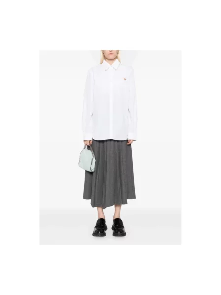 Koszula Maison Kitsune popelinowa biała