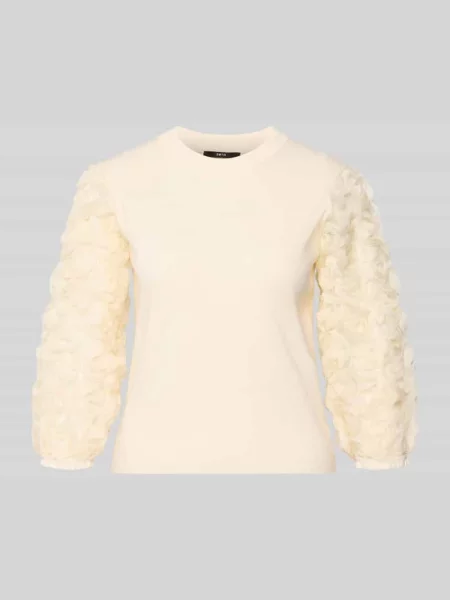 Koszulka z dzianiny z mieszanki z kwiatowymi aplikacjami Zero