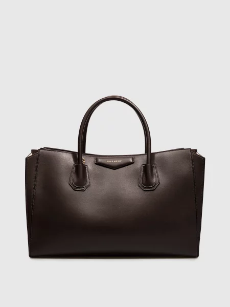 Шкіряна сумка Antigona Catchall Givenchy коричнева