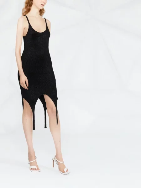 Kostiumas briaunotas suknele Balmain juoda