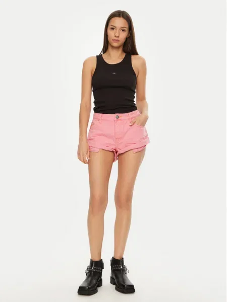 One Teaspoon Pantaloni scurți de blugi Bandits roz