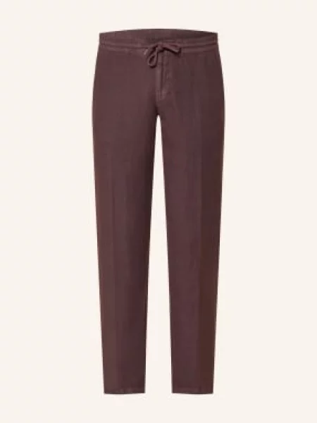Alberto Spodnie Lniane House W Stylu Dresowym Tapered Fit lila