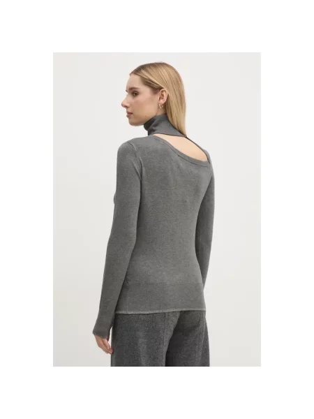 Gaudi sweter z golfem szary