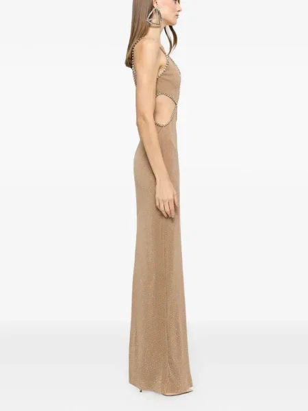 Rochie maxi Nissa de cristal de costum