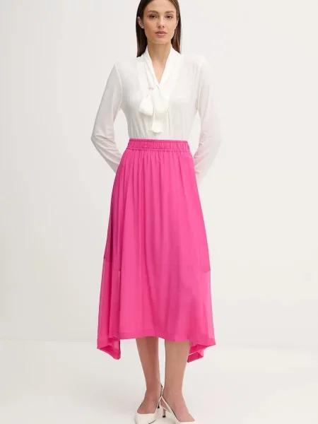 Юбка миди Dkny клеш черная