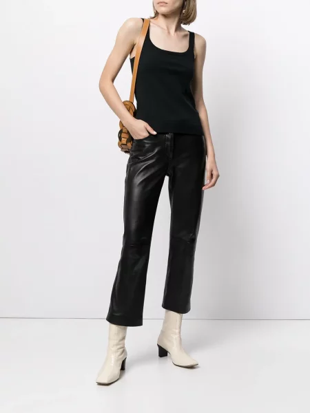 Top Dorothee Schumacher cu decolteu în U negru