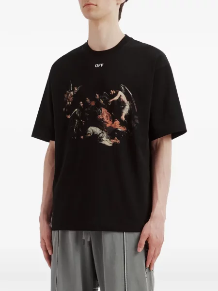 Μπλούζα Off-white με σχέδιο λευκό