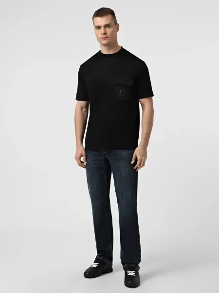 Футболка Emporio Armani из лиоцела черная